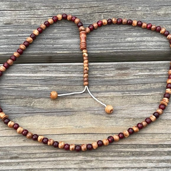 Tasbeeh Real Wood Handmade Pray Beads Religious Islam Prayer Tasbeh Brown/Red - Picture 3 of 7
